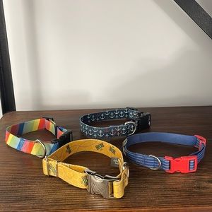 Dog Collars - Size Medium- Bumblebees, Anchors, Rainbow Stripes, Patriotic